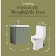 image 5 of Balterley Contemporary Wall Hung 2 Door Bathroom Vanity Unit, Basin, Tap & Toilet Pack | Green | Satin Green | 539 x 479 x 342mm