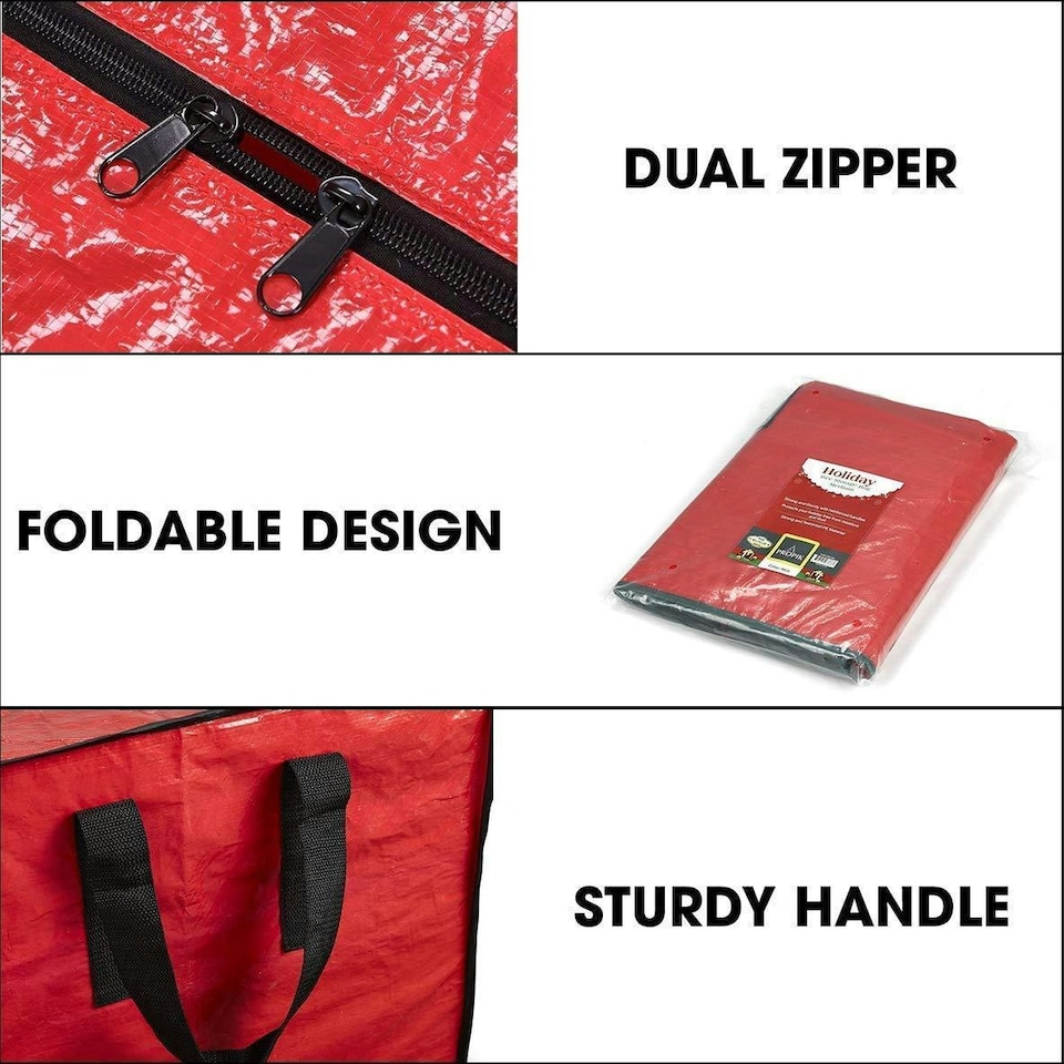 image 1 of Christmas Tree Storage Bag - Stores Up To 7.5 Foot - Waterproof & Tear-Resistant