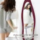 image 3 of HOMCOM Irregular Full Length Mirror with Velvet Frame 160 x 50cm Wine Red