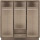 image 3 of Nevada 6 Door 2 Drawer Mirrored Wardrobe Brown | Rustic Oak