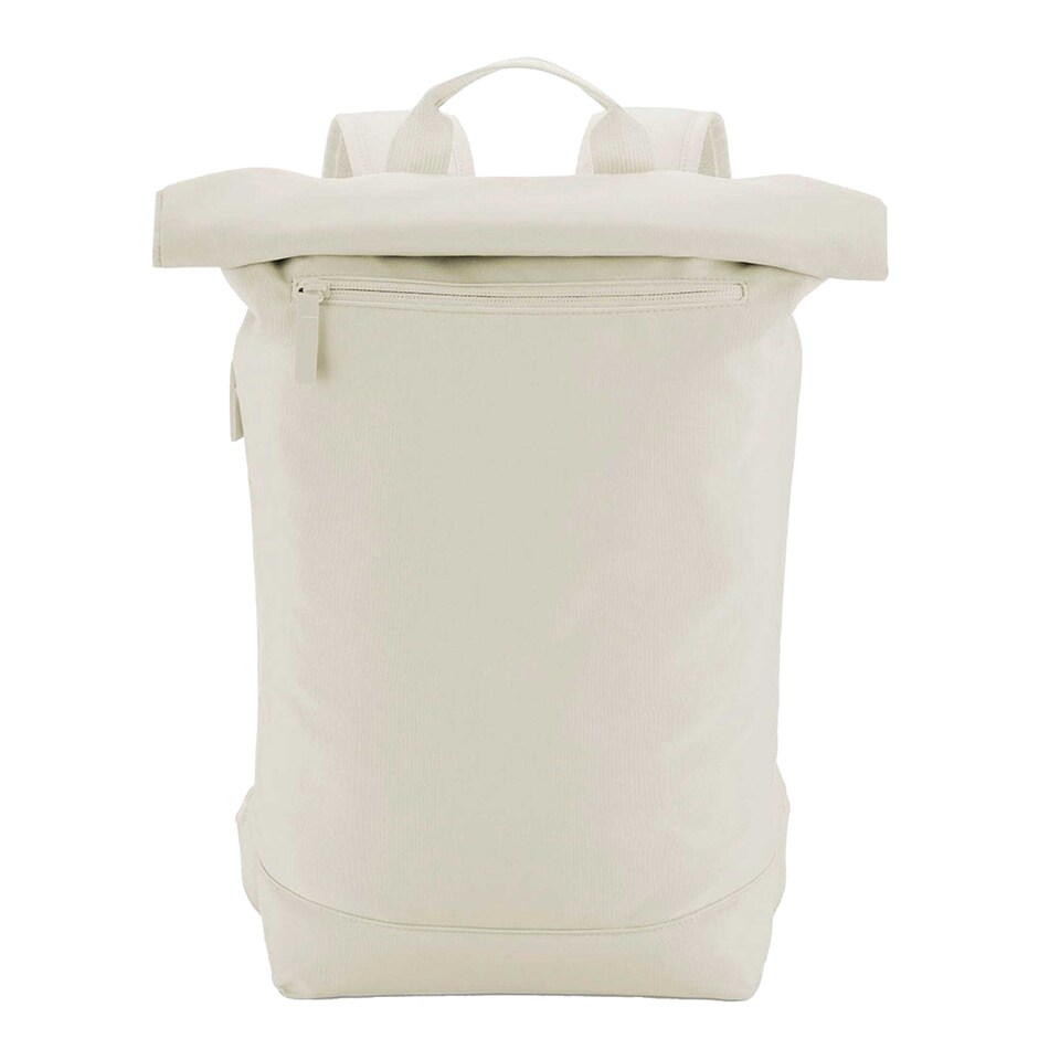 image 1 of Bagbase Simplicity Lite Roll Top Backpack | Brown | Beige | One Size | 1
