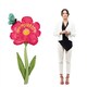 image 1 of Happy Mother's Day Flower and Butterfly Helium Foil Jumbo Balloon 1.6m / 5.3 ft