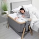image 4 of Tutti Bambini CoZee Bedside Crib - Oak and Charcoal