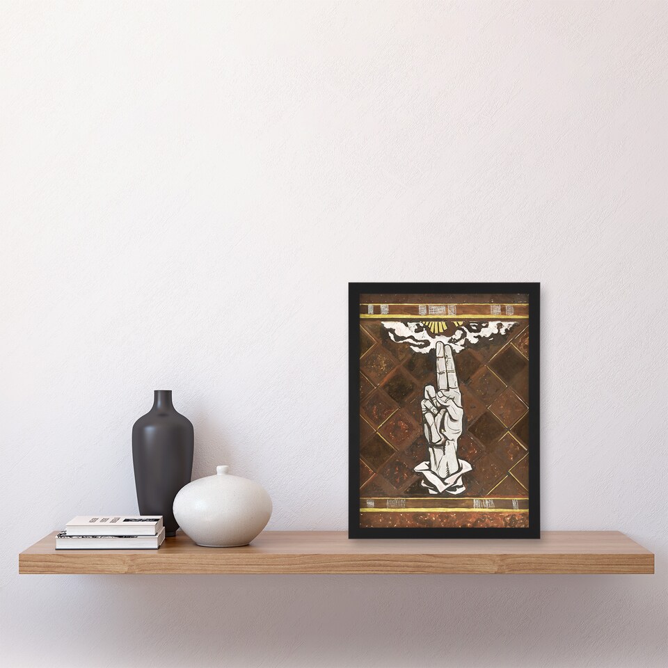 image 1 of Richard Roland Holst Framed Wall Art Print Ulcerated Hand Painting Home Décor