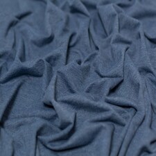 Minerva Core Range Blue Medium Loop Back French Terry Stretch Knit Fabric for Dressmaking, 150cm / 59" Wide - per metre