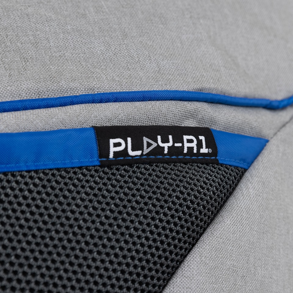 image 1 of PLAY-R1 Alpha Kids Gaming Bean Bag Chair Grey Video Gaming Bean Bags | Grey | Grey | 1