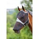 image 2 of Shires Fine Mesh Ear Holes Horse Fly Mask With Nose - Black - Full