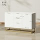 image 7 of HOMCOM Sideboard Storage Cabinet with Adjustable Shelves White