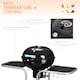 image 5 of Outsunny Garden Charcoal Barbecue Grill Trolley BBQ Patio Heating  Wheels