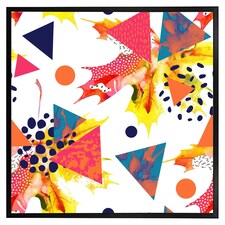 Maple leaves & geometric patterns (Picutre Frame) Black | XL