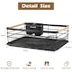 image 5 of Living and Home Metal Dish Rack Drainer with Removable Drainboard - Black