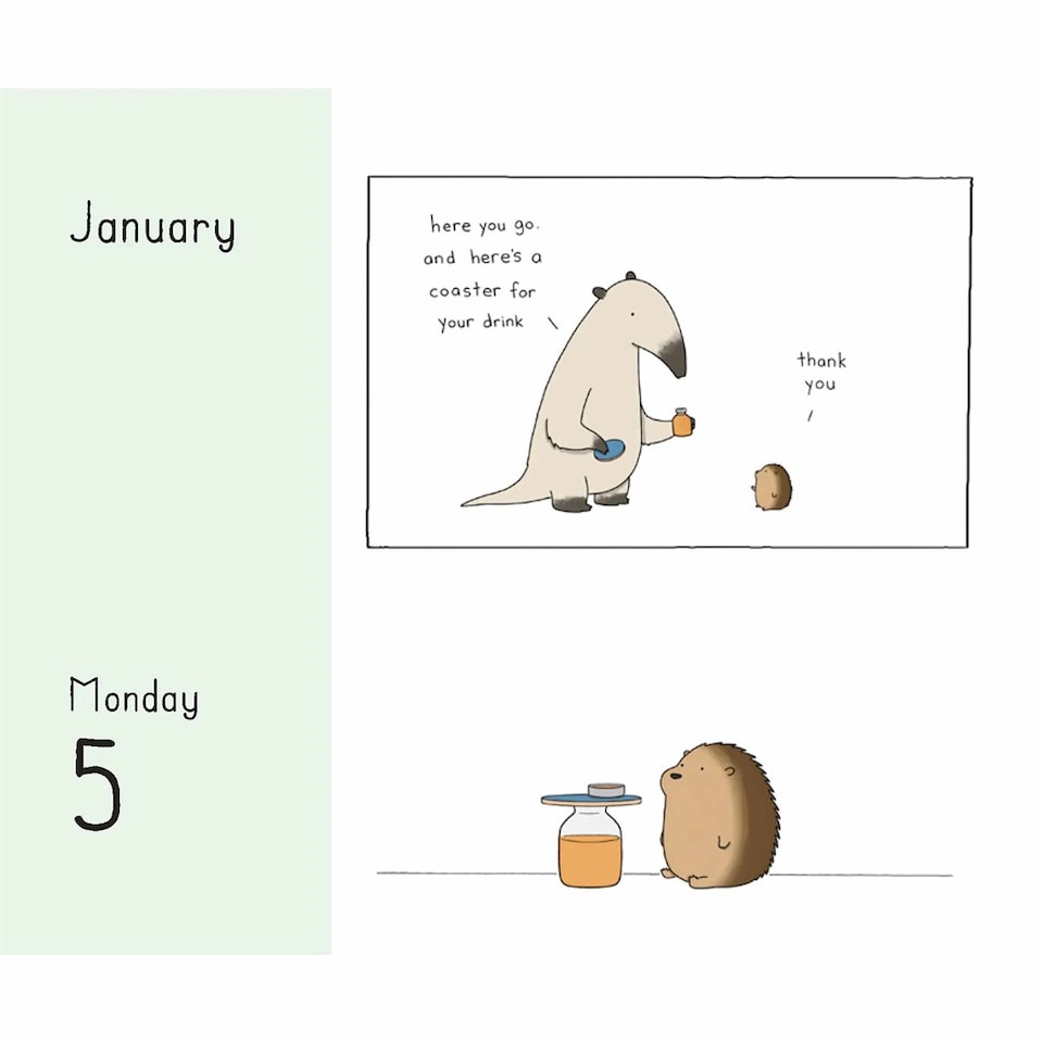 image 1 of The Little World Of Liz Climo Desk Calendar 2026, Desk Calendars, Day To View, Humour, Gift