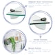 image 9 of Harbour Housewares 3x Floating Glass Corner Shelves - 20cm - Silver Brackets - Bathroom Shower Storage Vanity Display Unit Shelf | Silver | Clear/Chrome | 20 x 20 x 0.5 CM | 3