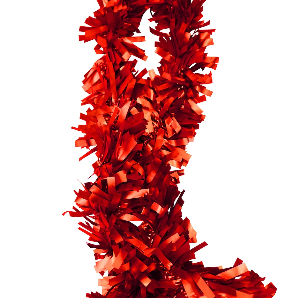 image 1 of 6.5ft/1.98m Wide Chunky Christmas Tinsel Garland Shiny Foil Twist Garland