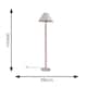 image 5 of ValueLights Bobbles Rose Pink Floor Lamp Blue Trim Scallop Shade & Bulb | Pink
