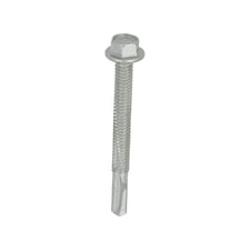 Timco - Metal Construction Heavy Section Screws - Hex - Self-Drilling - Exterior - Silver Organic (Size 5.5 x 55 - 100 Pieces)