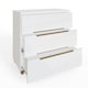 image 6 of FWStyle Veloce 3 Drawer Chest Of Drawers - White Gloss, Quick Click Assembly