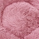 image 3 of Living and Home Calming Round Donut Plush Dog Cuddler Bed, 70cm, Pink | Pink | One Size