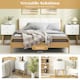image 5 of COSTWAY Nightstand 2-Drawer Bedside Table w/Storage White White