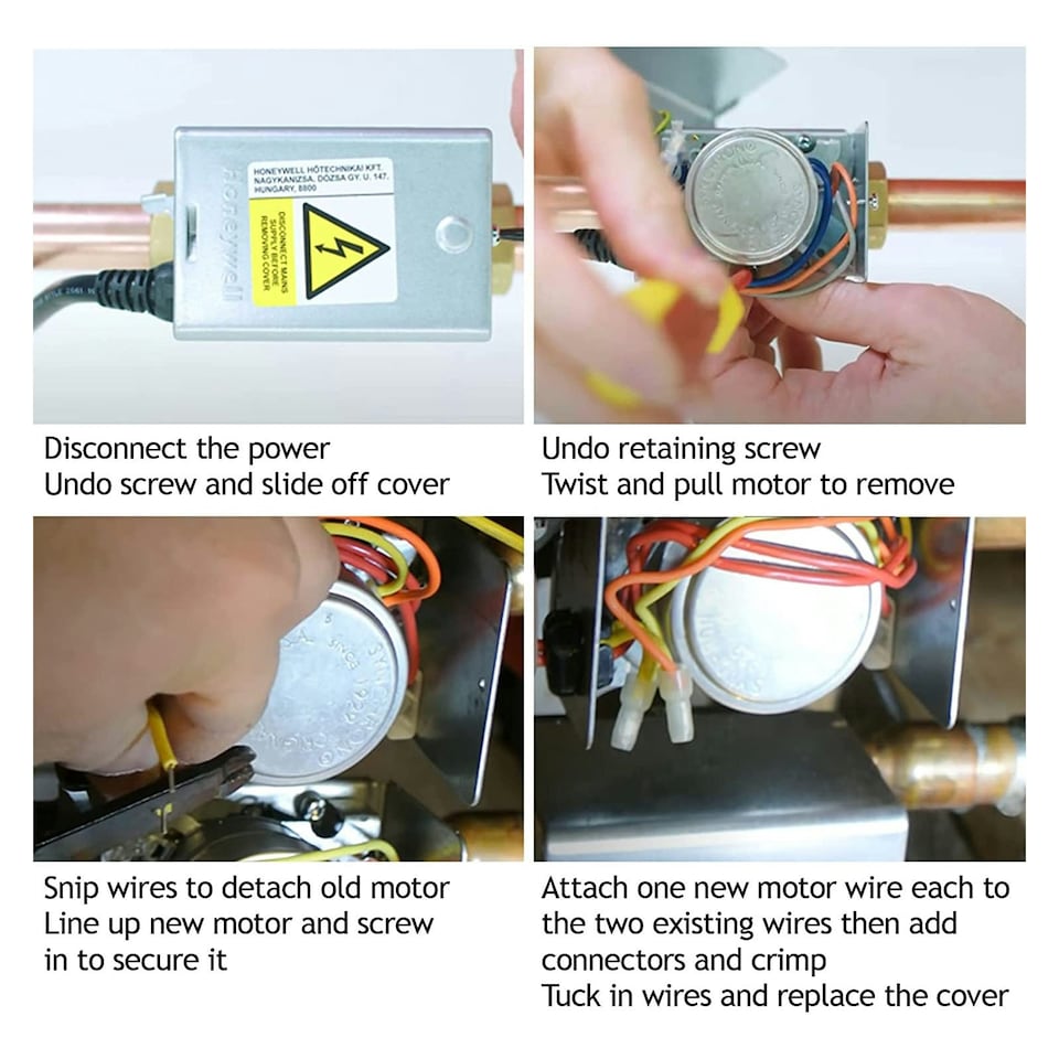 image 1 of SPARES2GO Universal Synchron Motor compatible with GYE Motorised Zone Valve (6W 230V)