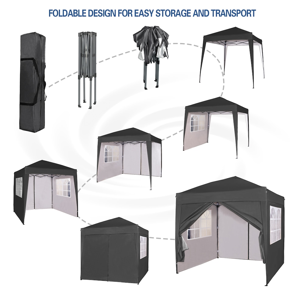 image 1 of MCC Direct 2X2 Pop up Red Gazebo with Sides | Red | Red