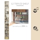 image 3 of HOMCOM 204 CD Storage Tower Tall Bookcase Bookshelf with 12 Cubes Oak Tone