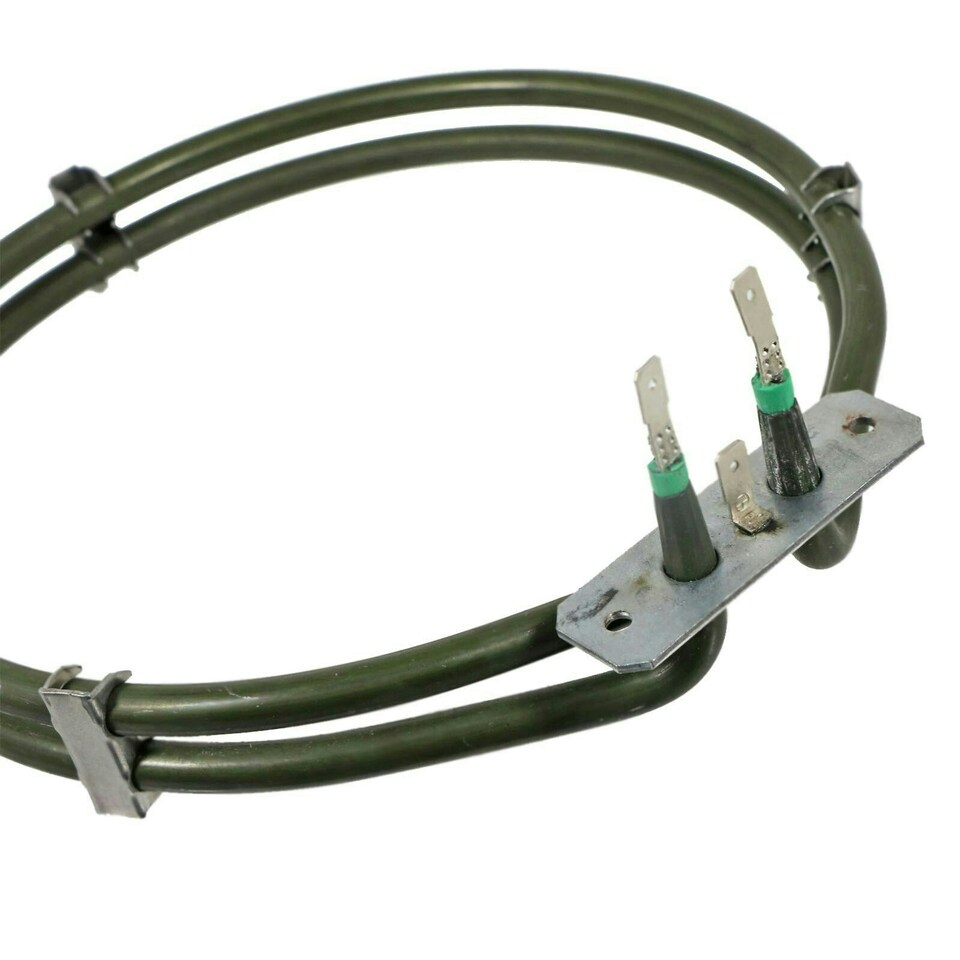 image 1 of SPARES2GO Fan Oven Element 2 Turn for Caple C2230 C2233 C2233BK C2236 Cooker 2000W
