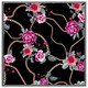 image 3 of Chain and flowers pattern (Picture Frame) Black | M