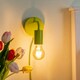 image 2 of ValueLights Jordy Plug in Colour Pop Lime Green Wall Light