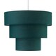 image 3 of Set of 2 Barty - Dark Green 38cm Tiered Pendant Shades Green
