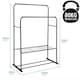 image 2 of House of Home Double Clothes Rail with Shoe Rack Heavy Duty Metal Garment Hanger Hat Bag Hooks