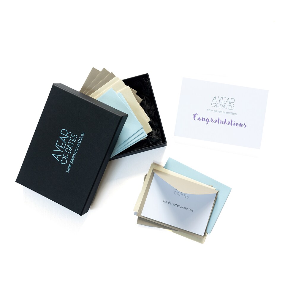 image 1 of New Parents Year of Dates Gift Box | Blue