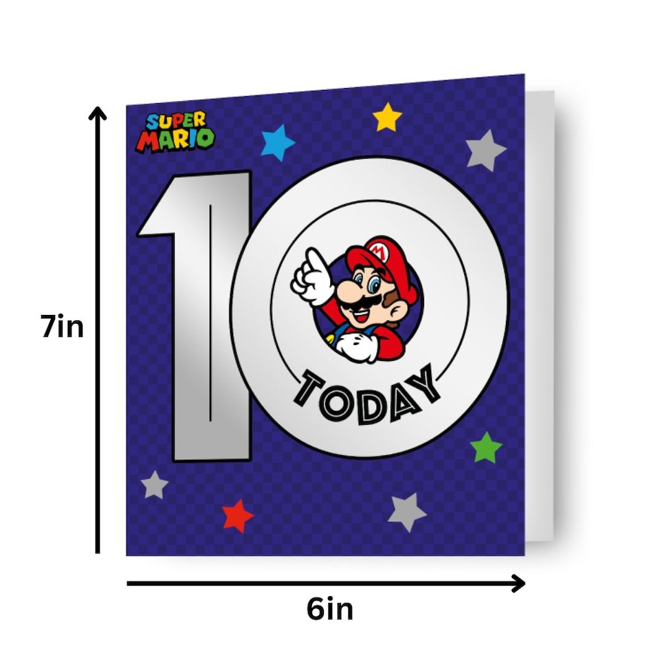 image 1 of Super Mario Age 10 Birthday Card