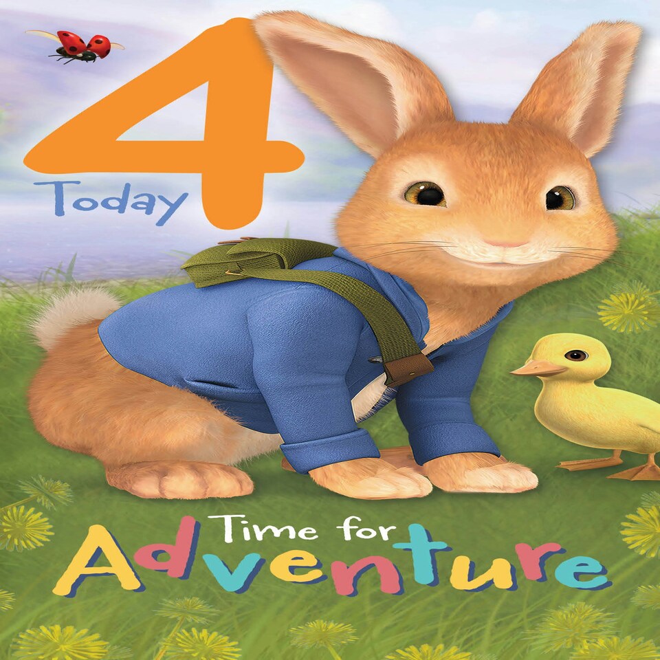image 1 of Peter Rabbit Age 4 Birthday Card