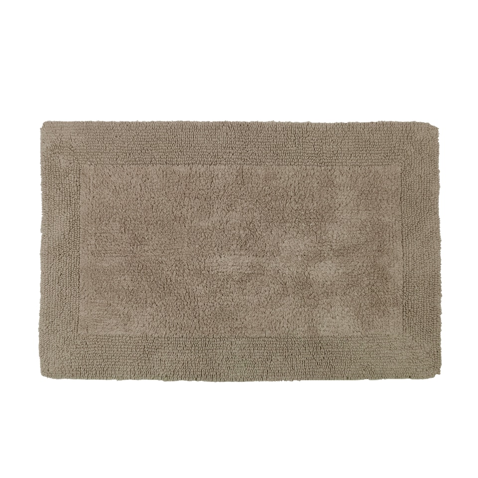 image 1 of Heavyweight Reversible Bath Mat Rug 53 x 85cm - Mocha