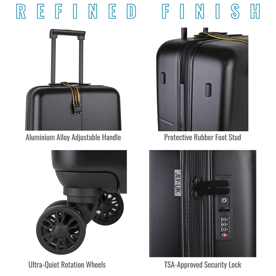 image 1 of 4 Pieces Premium Suitcase Set | Vanity + Cabin + Expandable Check-In