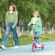 image 2 of AIYAPLAY Kids Scooter, Foldable Kick Scooter w/ Adjustable Handlebar, Pink | Pink