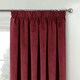 image 2 of Oxford Red Velvet Curtains 90 x 90 inch (229 x 229 cm) 100% Blackout Pencil Pleat Thermal Noise Reducing Curtains for Bedroom and Living Room
