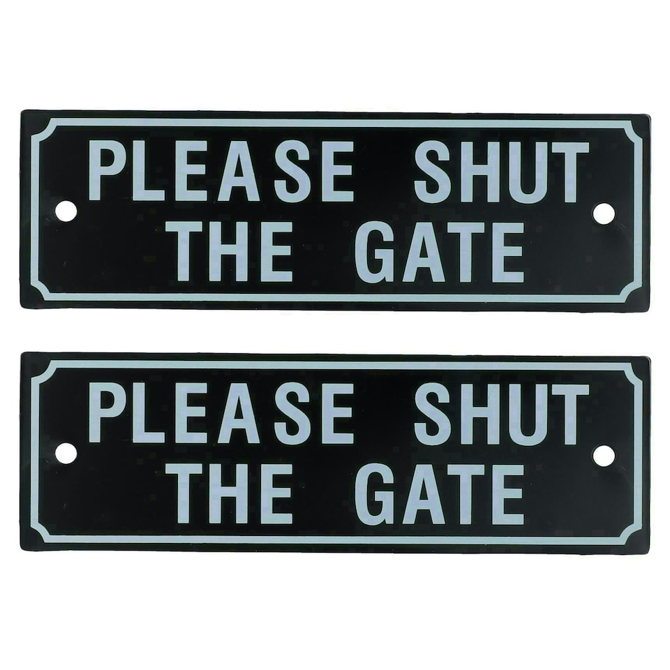 image 1 of 2PK Please Shut The Gate Home Gate Garden Fence Sign