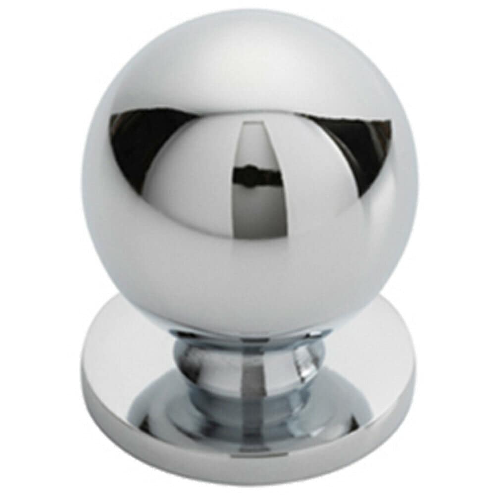 Loops Solid Ball Cupboard Door Knob 25mm Diameter Polished Chrome Cabinet Handle