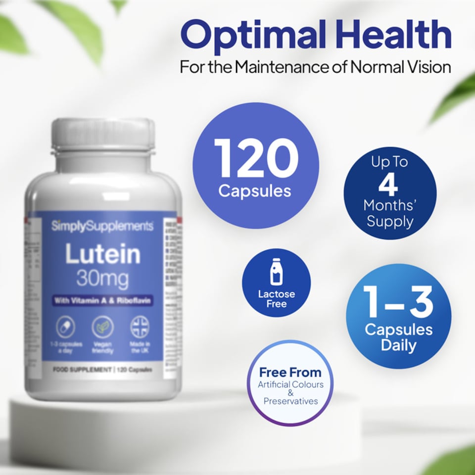 image 1 of Lutein 30mg - 120 Capsules