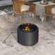 image 9 of Outsunny 48.5cm Smokeless Wood Burning Firepit Metal Fire Pit, Black