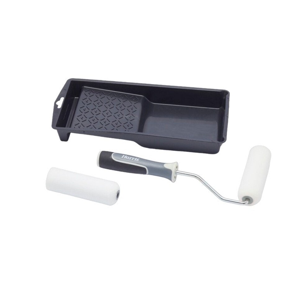 Harris Ultimate Woodwork Stain & Varnish Roller - Black/White/Grey - One Size