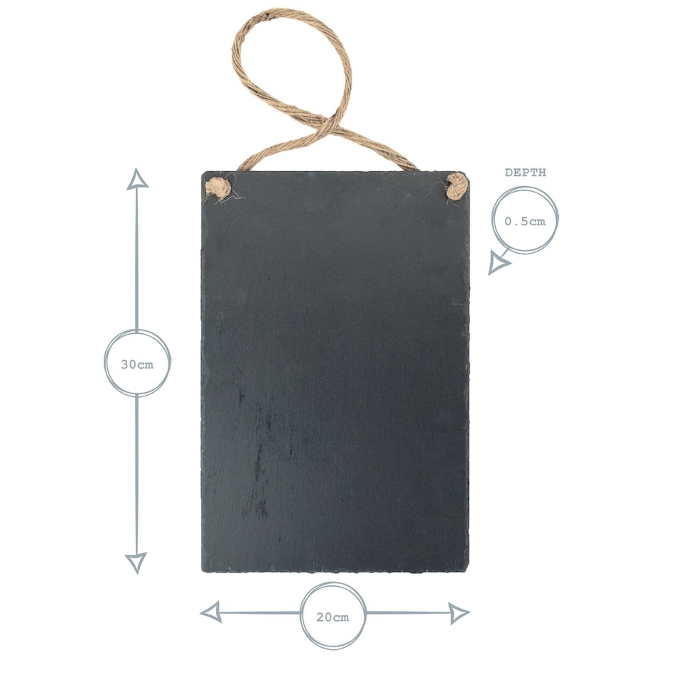 image 1 of Nicola Spring Slate Hanging Notice Board - 20 x 30cm - Natural