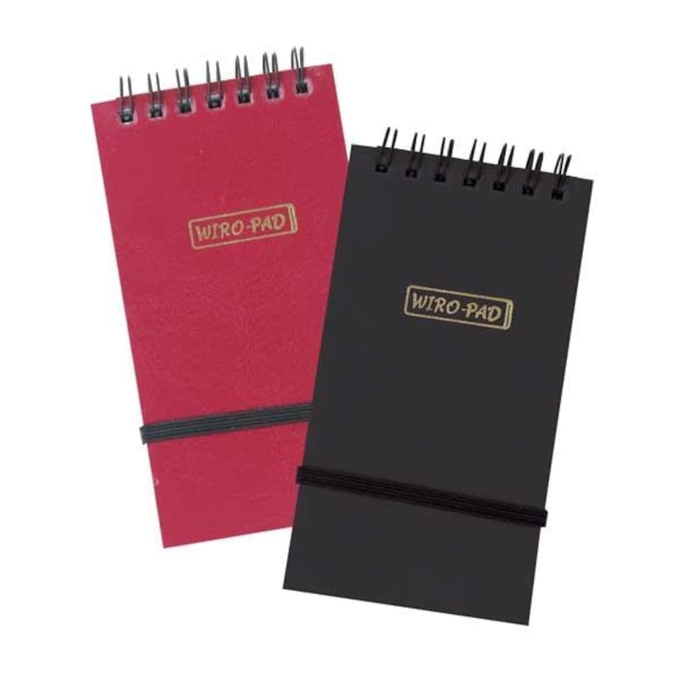 image 1 of Just Stationery 70x128mm Elastic Band Wiro Note Pad