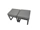 image 2 of Fimous 2 Pcs Aluminium Outdoor Garden Footstool Patio Small Stool for Balcony, Terrace,Swimming Pool Dark Grey