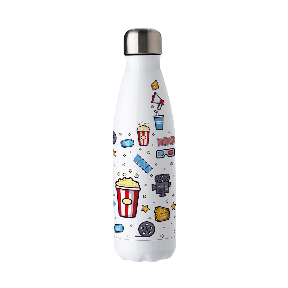 image 1 of Movie Icons Reusable Metal Water Bottle