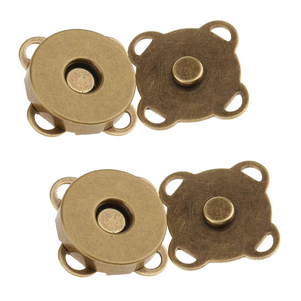image 1 of 14mm Sew On Magnetic Press Stud Clasps, 2-Part Snap Fasteners - 2pcs