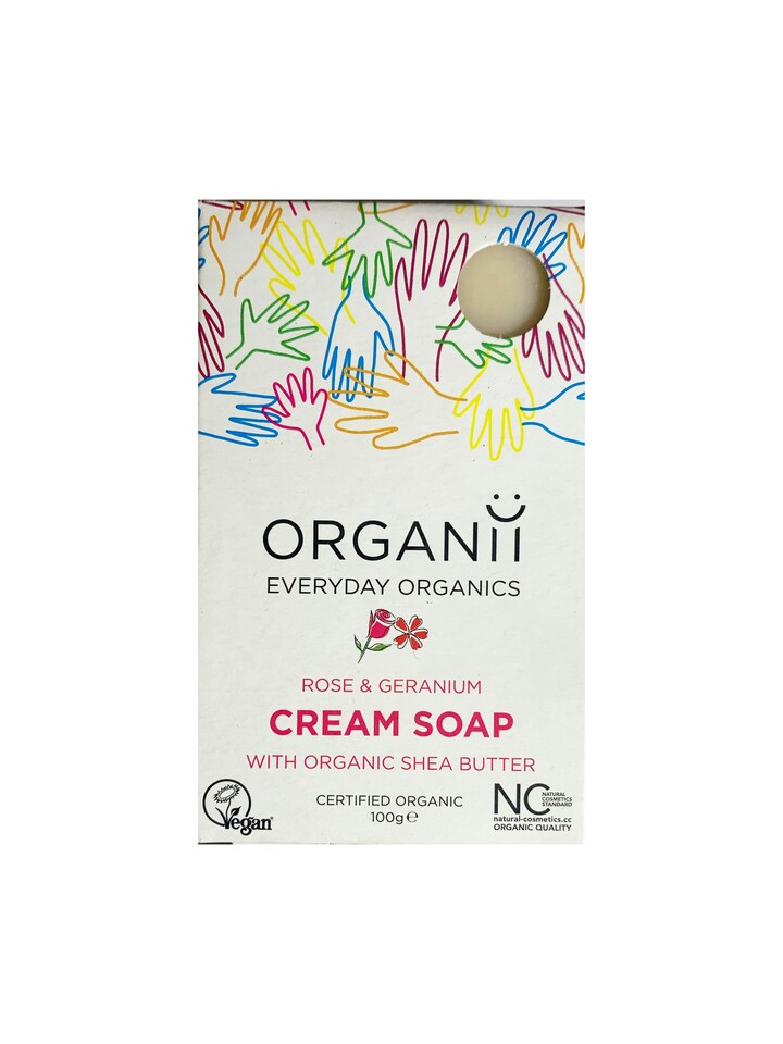 ORGANii - Cream Soap Rose & Geranium Org (NCS) 100g