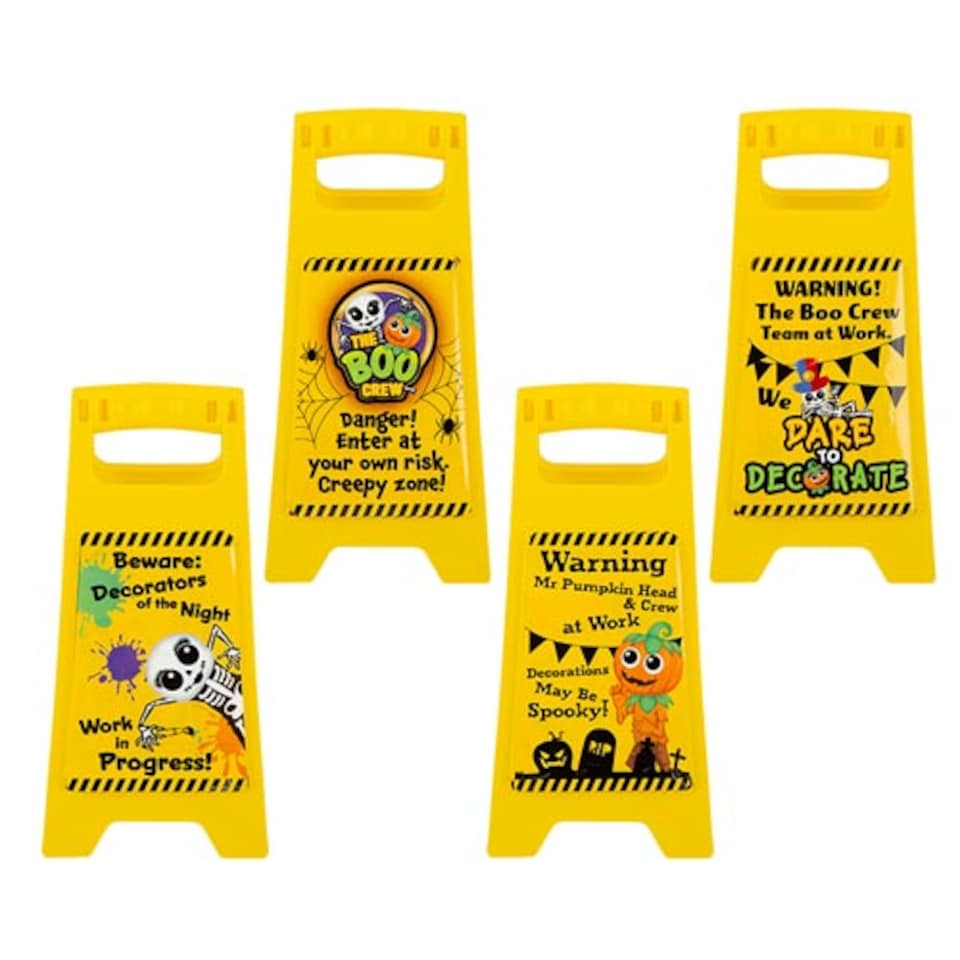 image 1 of Assorted Warning Yellow Plastic Standing Frame Sign
